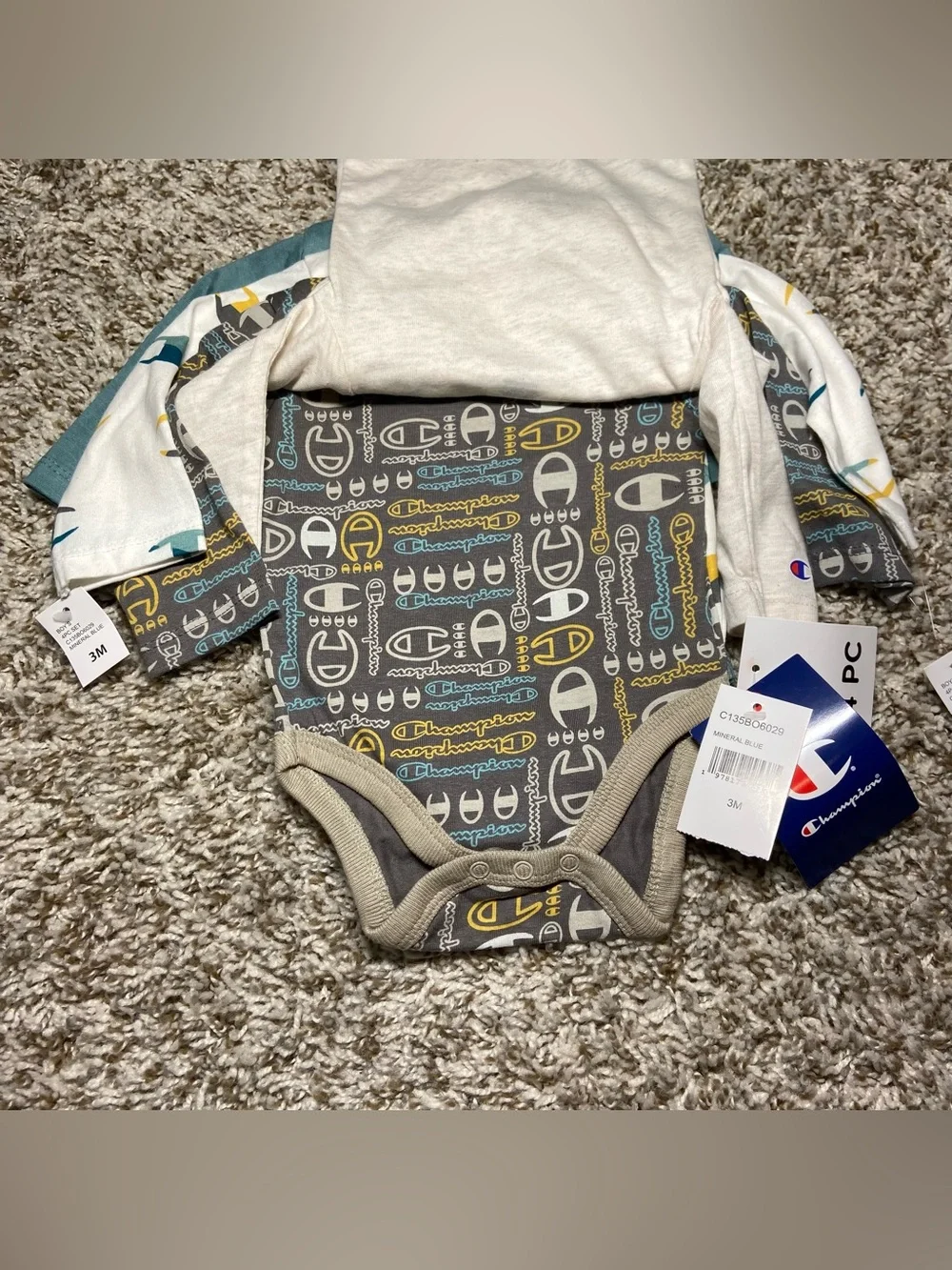 NEW CHAMPION 4pc Baby Bodysuits Size 3M